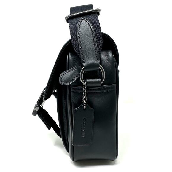 Coach Track Crossbody in Black Leather C2715 - Picture 4 of 9
